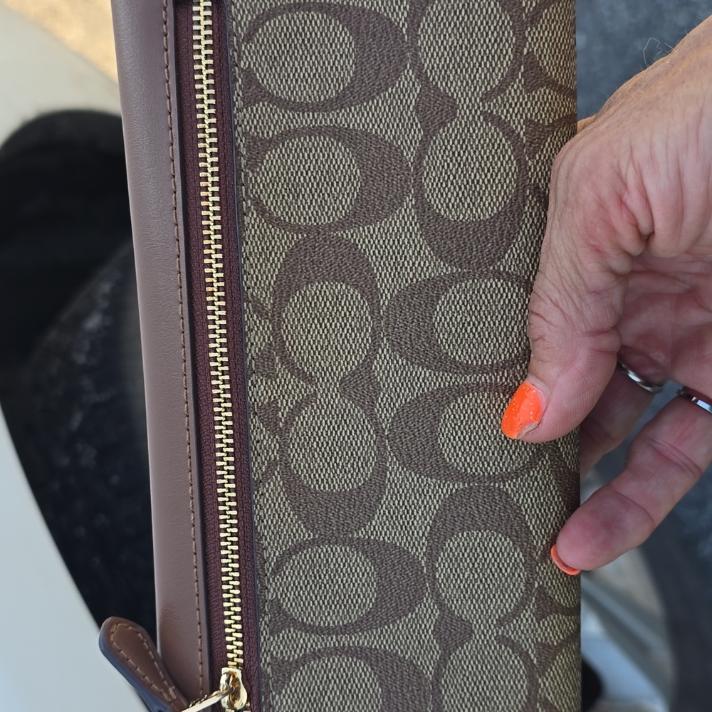 Coach Chocolate and Beige Wallet - Picture 3 of 3